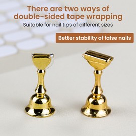 ESUOHYM 1696 Double Sided Tape for Press On Nails Stand holder Sticky Tabs Nail Art Accessories Nail Display Tape Clear False Tip Adhesive Tape for Practice Design DIY Home Salon