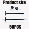 50 Pcs Nylon Universal Cable Tie Buckle, Self-Locking Nylon Zip