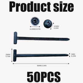 50 Pcs Nylon Universal Cable Tie Buckle, Self-Locking Nylon Zip Ties Holder, Multipurpose Plastic Cable Ties Tool for Car Daily Repair, General Household and Industrial Use