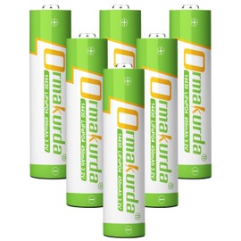 Ormakurda 14430 Rechargeable Lifepo4 Battery, 14430 LiFePO4 Rechargeable Battery 3.2V 450mAh for Solar Panel Outdoor Garden Lights (NOT AA Battery) -6 Pack