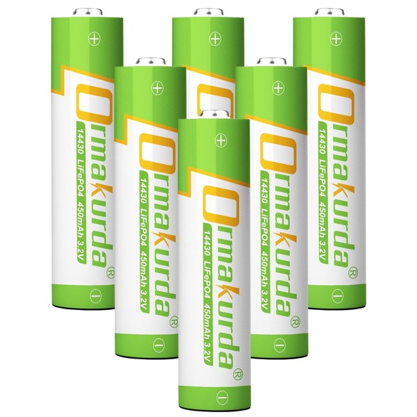 Ormakurda 14430 Rechargeable Lifepo4 Battery, 14430 LiFePO4 Rechargeable Battery 3.2V
