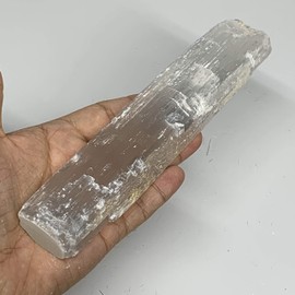 224g, 8" x 1.6" x 0.8", Natural Rough Solid Selenite Crystal Blade Sticks, Wands, Selenite Logs Gemstones, Crystal, Home Decor, B12264