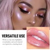 Wugbc Nude Pink Metallic Glitter Lipstick for Women, High Shine