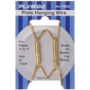 Plymor Shiny Gold Finish Wall Mountable Plate Hanger, 2.25" H