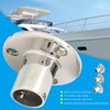 90 Degree Boots Handrail, Round Base 316 Stainless Steel Hardware