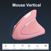 Mouse Inalámbrico Ergonómico Recargable, Mouse Vertical Óptico de 2.4Ghz con