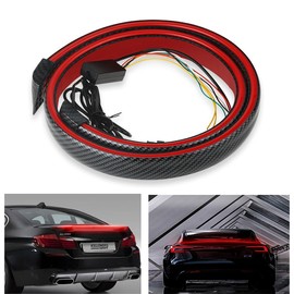 Car Taillight Turn Signal Strip Light, 47.24 in, 51.18 in, High Brightness, Red (51.18in)