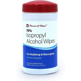 Pharma-C-Wipes 70% Isopropyl Alcohol Wipes - 40 Wipes- Case of 6