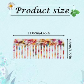 Tabanzhe Wide Tooth Comb-Hair Detangling Comb No Handle Detangler Comb Hair Curl Comb Hairdressing Styling Tools for Curly Dry Straight Long Thick Wavy Hair(Style A)