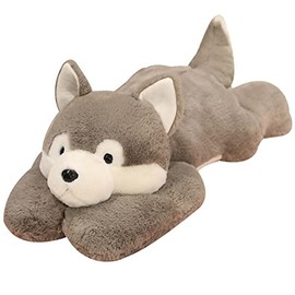 Weighted Husky Stuffed Animal Toy, 11.8 inch, Plush Pillow