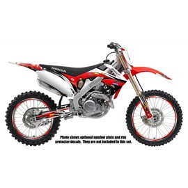 2013-2025 CRF 50F Velocity Red Senge Graphics Base Kit Compatible with Honda