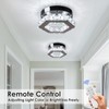 Cainjiazh Dimmable Crystal Chandelier Mini LED Flush Mount Ceiling Light