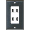 RiteAV - 4 Port HDMI 2.0 Decorative Wall Plate (Stainless