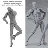 Figure Model PVC Action Figure Drawing Model Movable Joint Pedestal