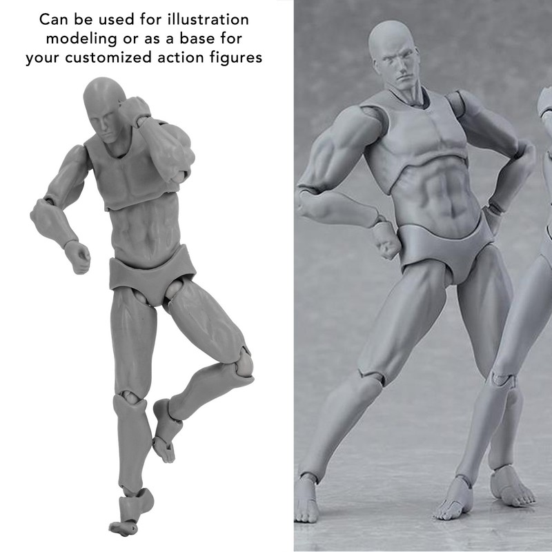 Figure Model PVC Action Figure Drawing Model Movable Joint Pedestal