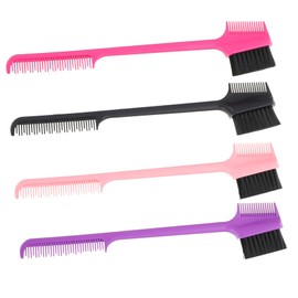 Outanaya 4pcs Double Eyebrow Brush Multifunctional Makeup Tool for Eyebrows Eyelashes Includes Eyelash Comb for Daily Use Travel Professional Application Colors