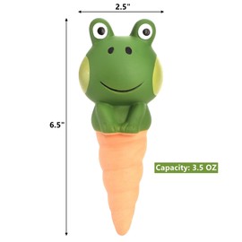 DEAYOU 4 Pack Terracotta Self Watering Spikes, Frog Shaped Plant Watering Stakes, Slow Release Automatic Watering Device Garden Waterer for Indoor and Outdoor Plants, Vacation Plants