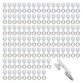 UMCHU Pack of 100 Side Rails Curtain Gliders, Curtain Rollers, for Shower Curtains, Door Curtains
