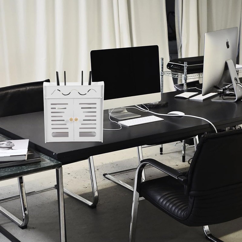 Cabilock Router Storage Box Basket for Hiding Router, Box Wifi
