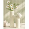 Ceramic Cat Vase, Cute Cat Themed Gifts for Women, Home