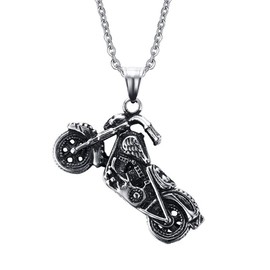 JAJAFOOK Stainless Steel Motorcycle Matching Set Mens Pendant Necklace