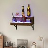 Wine Rack with LED Light Liquor Bottle Display Shelf Wall