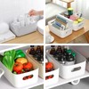 GAOHAN 12 Packs Plastic Storage Boxes with Handles, 3 Colours