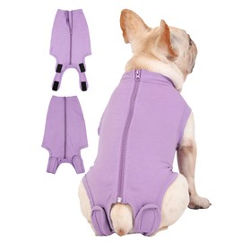 Caslfuca Dog Surgery Recovery Suit - After Spay, Abdominal Wounds Post Surgical Recovery, Anti Licking Breathable Dog Onesies for Small, Medium & Large Pet, Alternative Bandages Cone E-Collar