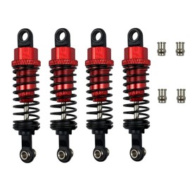 Aluminum 1/10 RC Oil Filled Shocks for Tamiya TT02 TT01 Shocks Damper M05 TA05 On Road Tamiya Rc Car Front Rear Shocks Hops Up Upgrade Parts(Red)