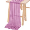 Socomi Purple Gauze Table Runner Chiffon Like Wedding Table Runner