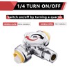 EFIELD Push Fit Tee Stop Valve 1/2" Push x 1/2"