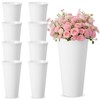 Ninehaoou 8 Pack Flower Buckets 9.84 Inch Plastic Flower Vases