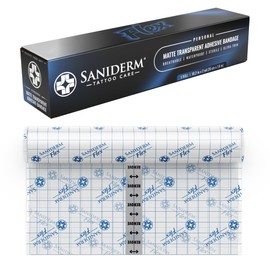 Saniderm Flex Tattoo Aftercare Bandage (New) (Personal Roll, 10.2 in x 2 yd) – Faster Tatoo Healing and Protection – Sterile, Waterproof, Flexible, Latex-Free, Tattoo Aftercare Wrap – Matte Finish