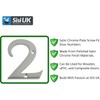 SISI UK® Satin Chrome Front House Door Numbers & Letters