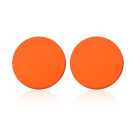 Colorful Round Button Stud Earrings for Women 80s Style Neon Colorful Statement Earrings-orange