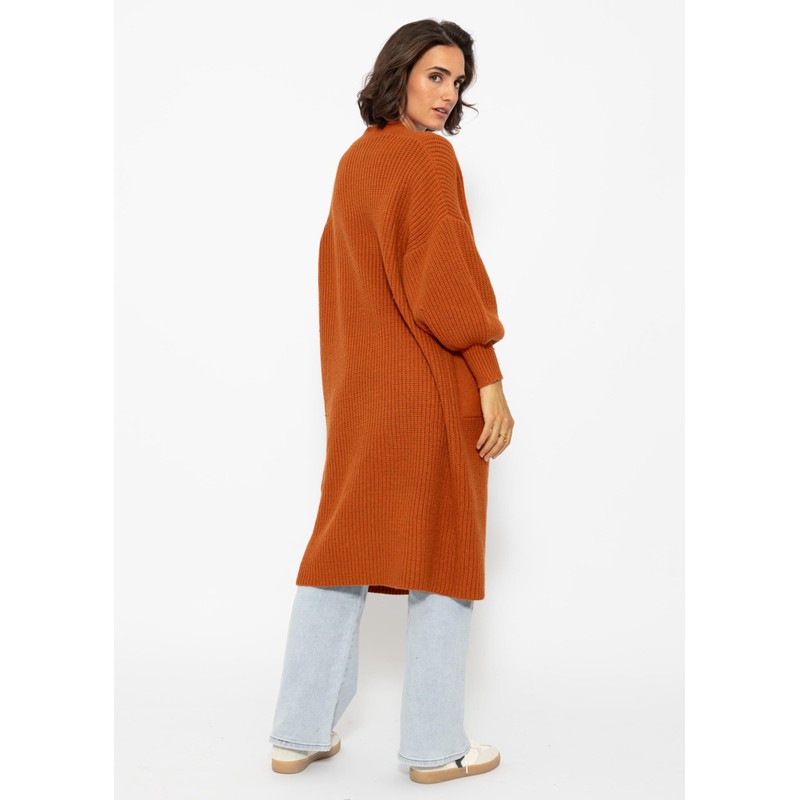 SASSYCLASSY Women's Long Cardigan with Pockets, Open Front, Long Sleeve,