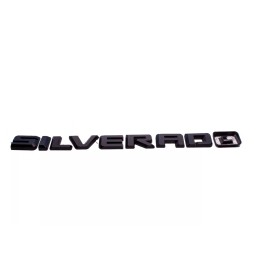 Unbranded Fit 2019-2025 Matte Black Silverado Custom Emblem Nameplate Badge Kit Overlay