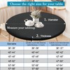 Rinpon Double Fitted Design PU Round Fitted Tablecloth, Anti-Tear Wipeable