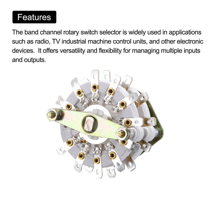 sourcing map 2P10T Rotary Switch 2 Pole 10 Position Band