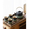 ZENS Vintage Japanese Tea Set with 4 Tea Cups, 33.8