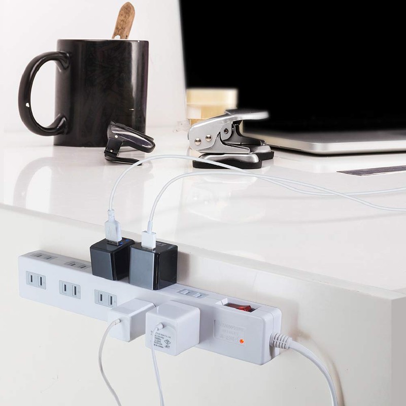 Styled Lightning Guard with Breaker, 10 Outlets Power Strip, Bulk