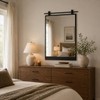 Black Farmhouse Bathroom Mirror - 16" x 24" Wall Mounted