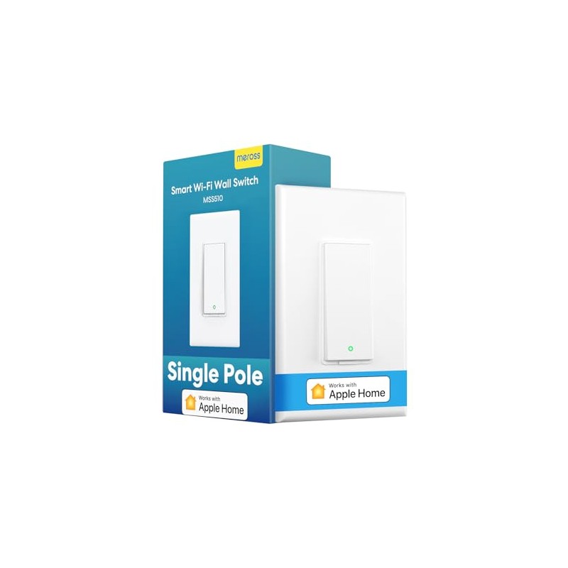 meross - Interruptor de luz inteligente compatible con Apple HomeKit,