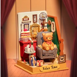 Dokurundo ® Robotime DIY Miniature House Dollhouse Sweet Home Series (Mini Living Room)