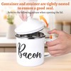 Bacon Grease Saver with Strainer - 15oz Enamel Grease Container,