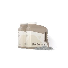 PetSnowy Cat Litter Odor Control, Saving 100% Natural Clay Cat Litter Clumping, Low Dust Quick Clumping Kitty Litter, 24lbs