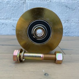 V Groove Sliding Gate Wheel Solid 4 inch Steel Caster Roller | 2 Units