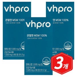 Vitamin House MSM 100% for joints 60 tablets x 3 MSM for middle-aged seniors / 비타민하우스 관절엔 MSM 100% 60정 x 3개 엠에스엠 중장년 시니어 노인