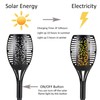 RELIGHTABLE 96 LED 3-Lighting Modes Solar Torch Light Dancing Flickering