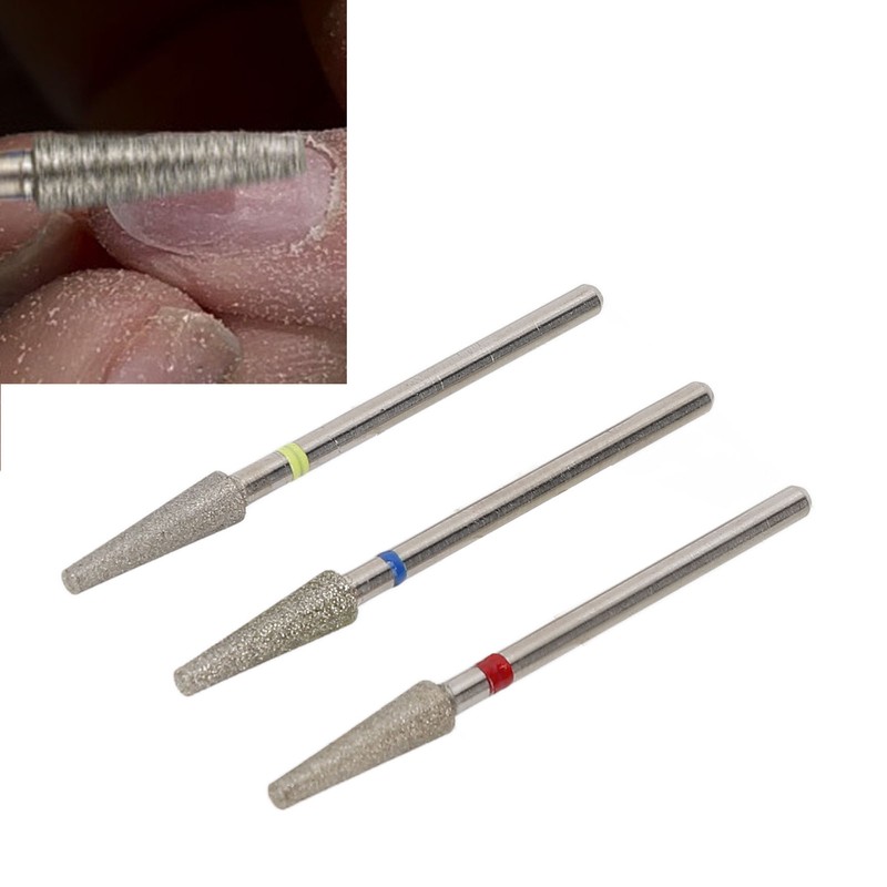 3pcs Nail Drill Bits Professional Russian Style Front Replaceable Grinding